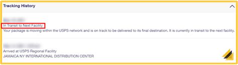 What Does “In Transit To Next Facility Mean” in USPS.